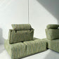 Two Piece Large Green Sofa