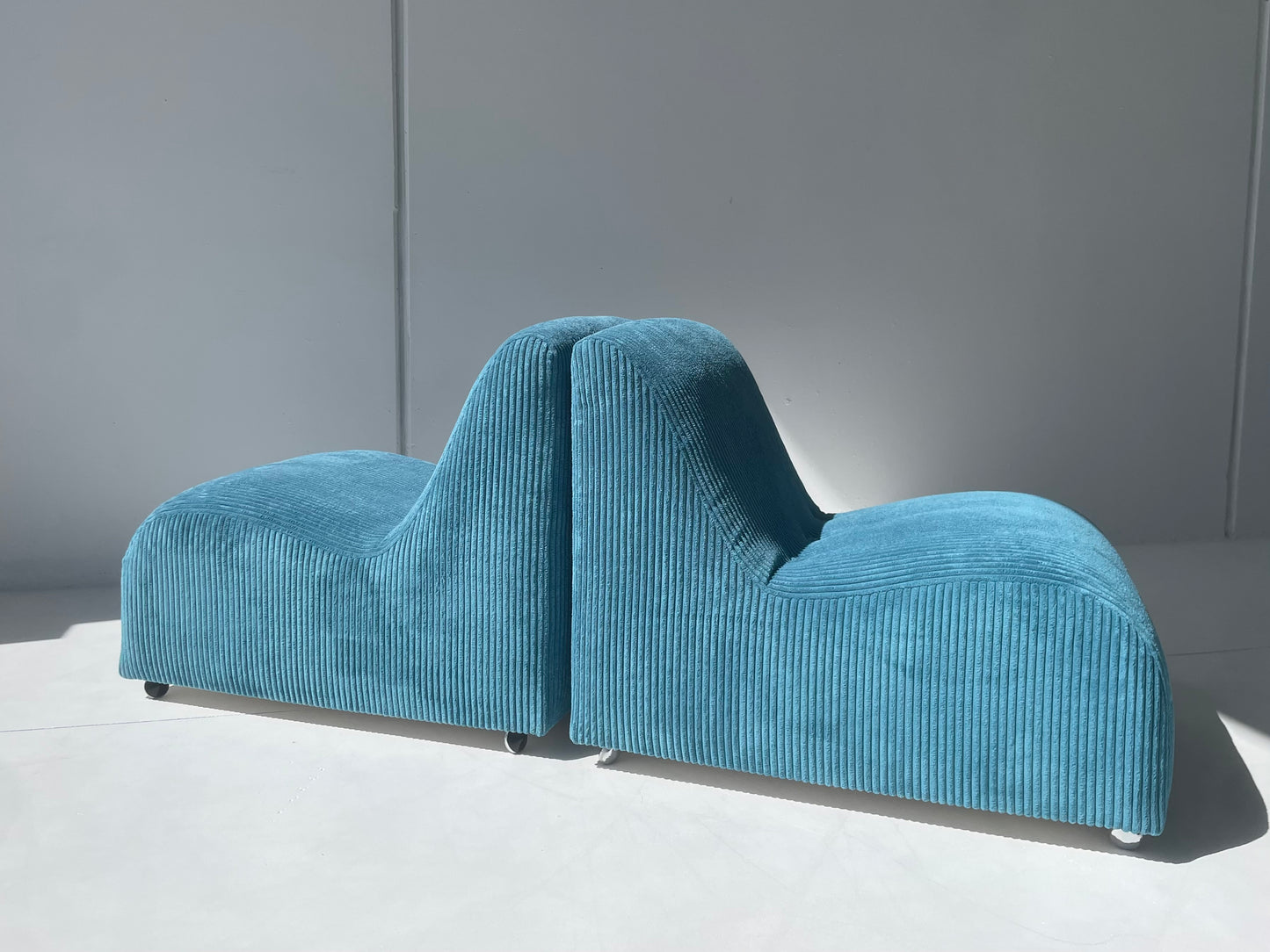 Zotta Blue Corduroy Chairs