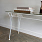 Vintage Mid-Century Glass & Iron Hall / Coffee Table