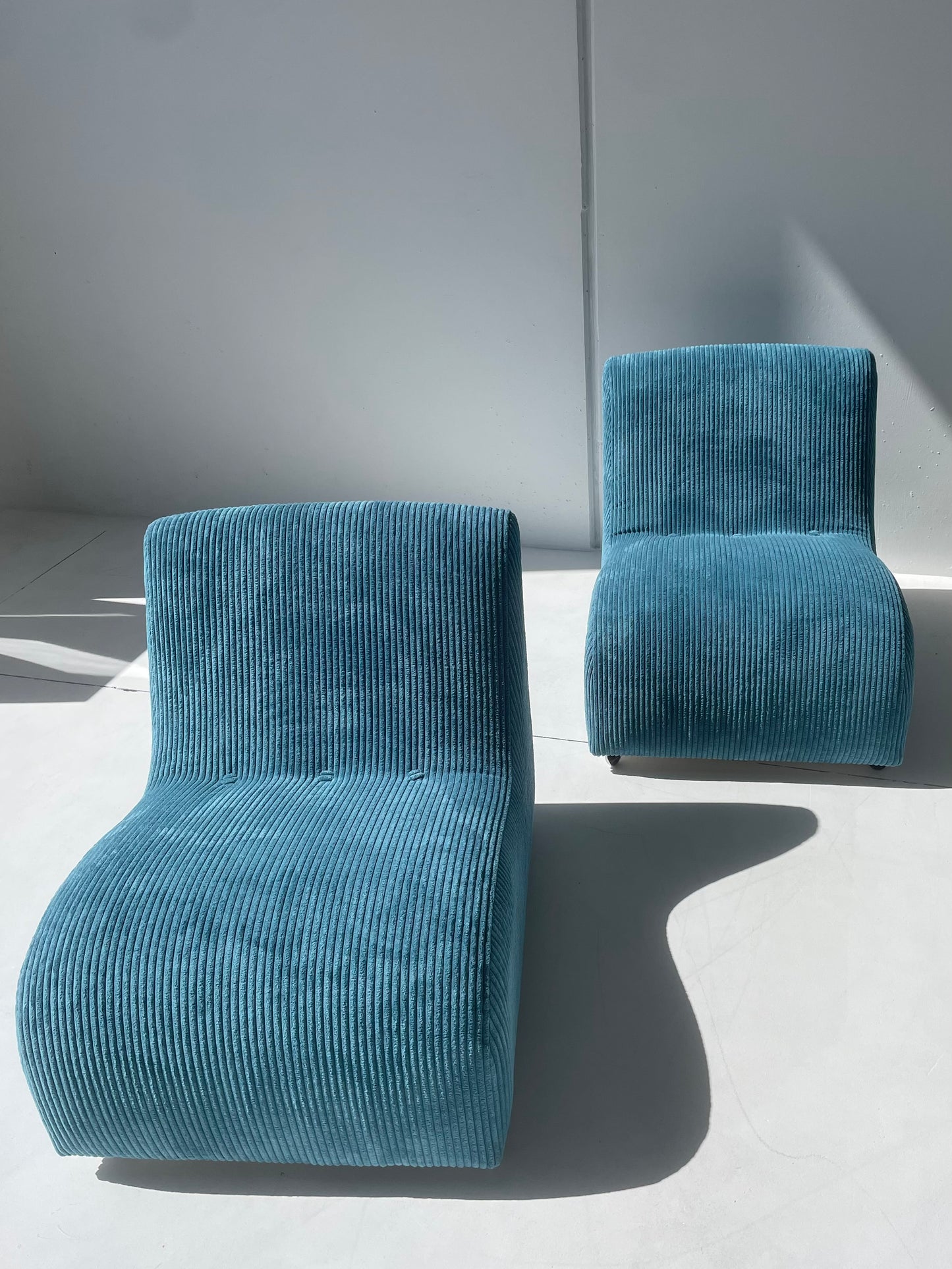 Zotta Blue Corduroy Chairs