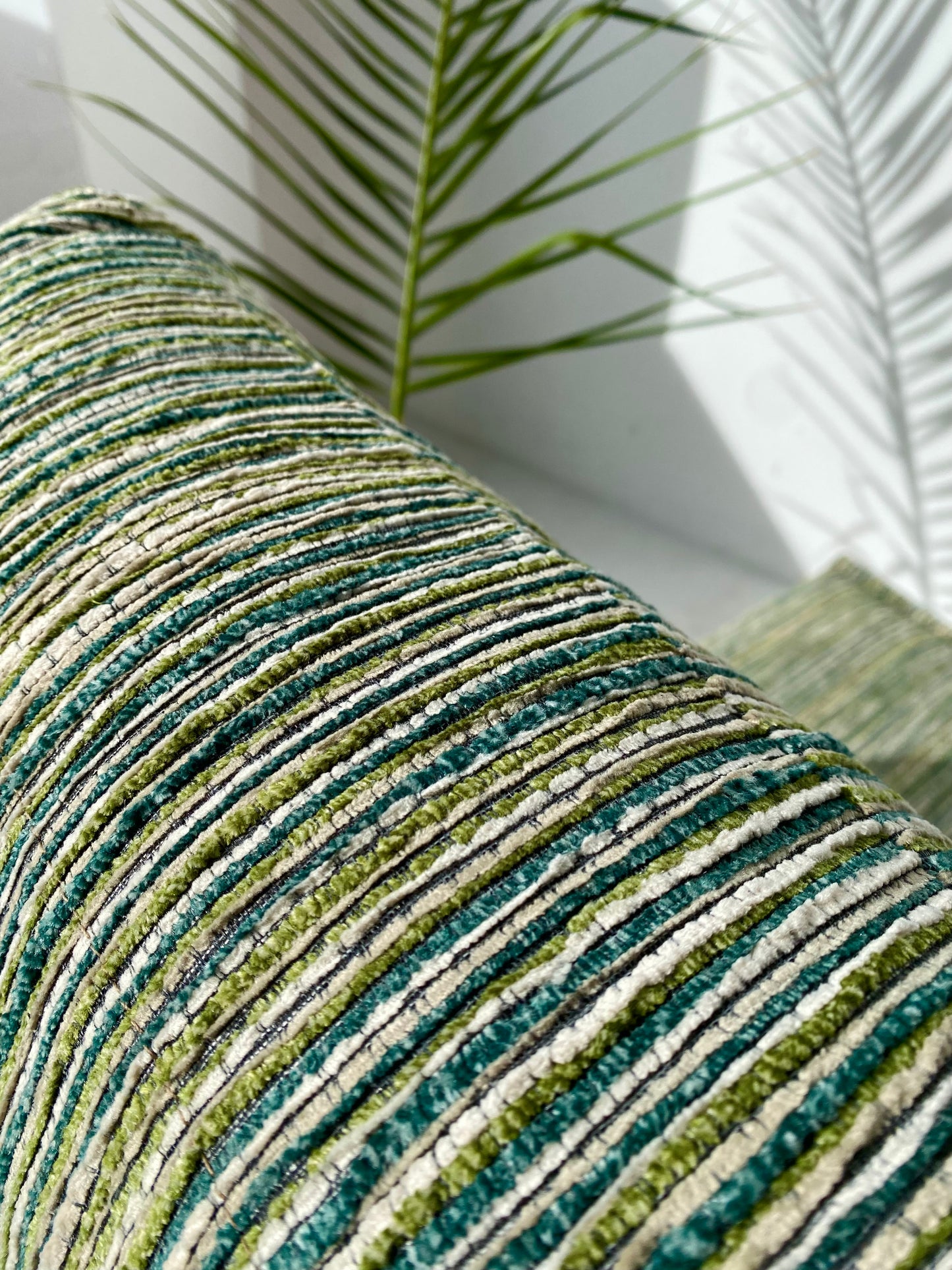 Two Piece Large Green Sofa