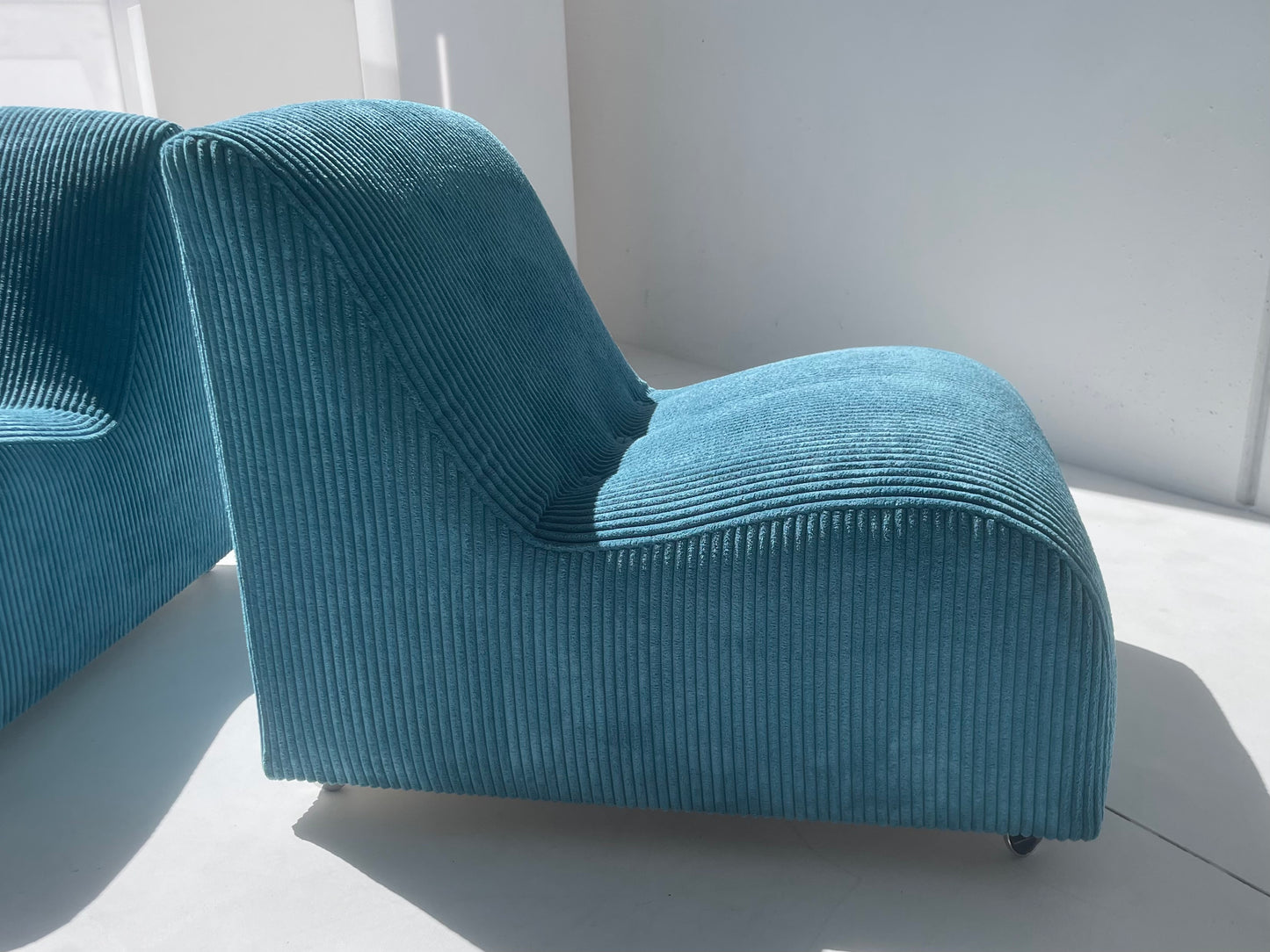 Zotta Blue Corduroy Chairs