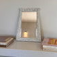 Vintage Timber Mirror - Bird Motifs, Hand Carved