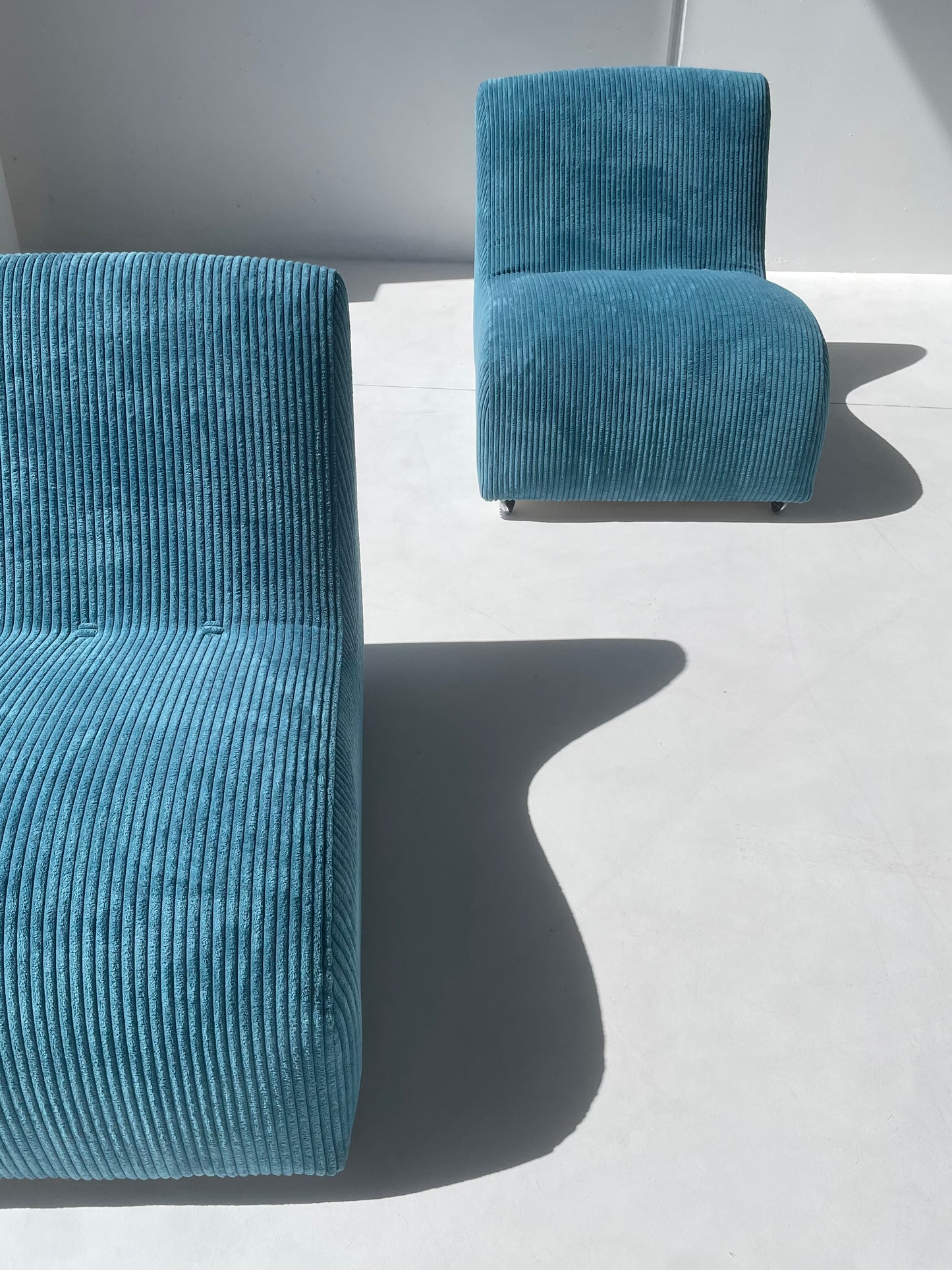 Zotta Blue Corduroy Chairs