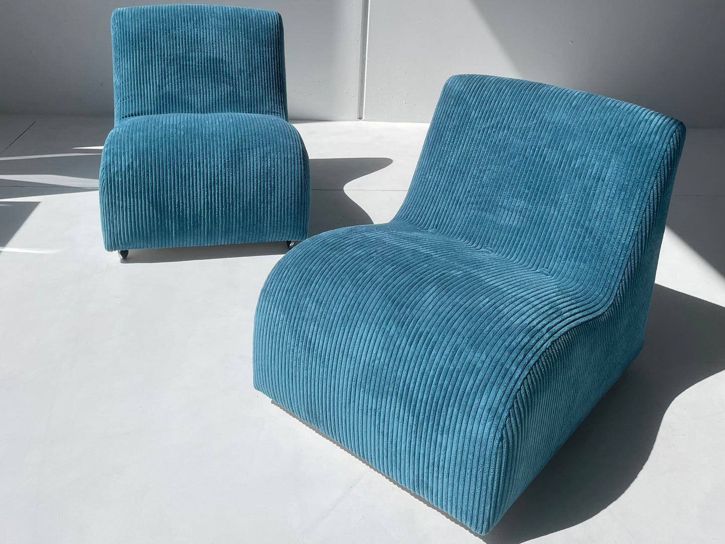 Zotta Blue Corduroy Chairs