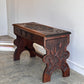 Art Nouveau Timber Bench Seat - Hand Carved, Antique