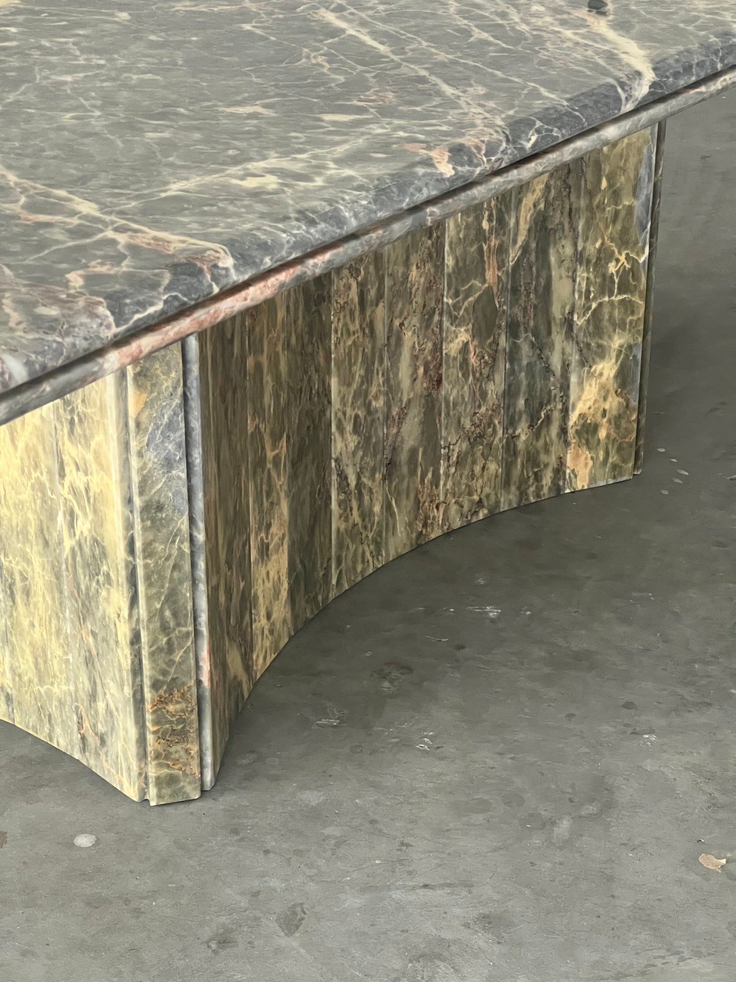 Vintage Green Marble Coffee Table