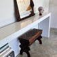 Art Nouveau Timber Bench Seat - Hand Carved, Antique