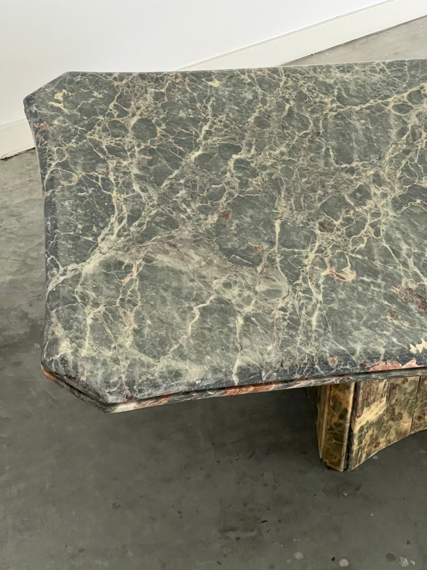 Vintage Green Marble Coffee Table