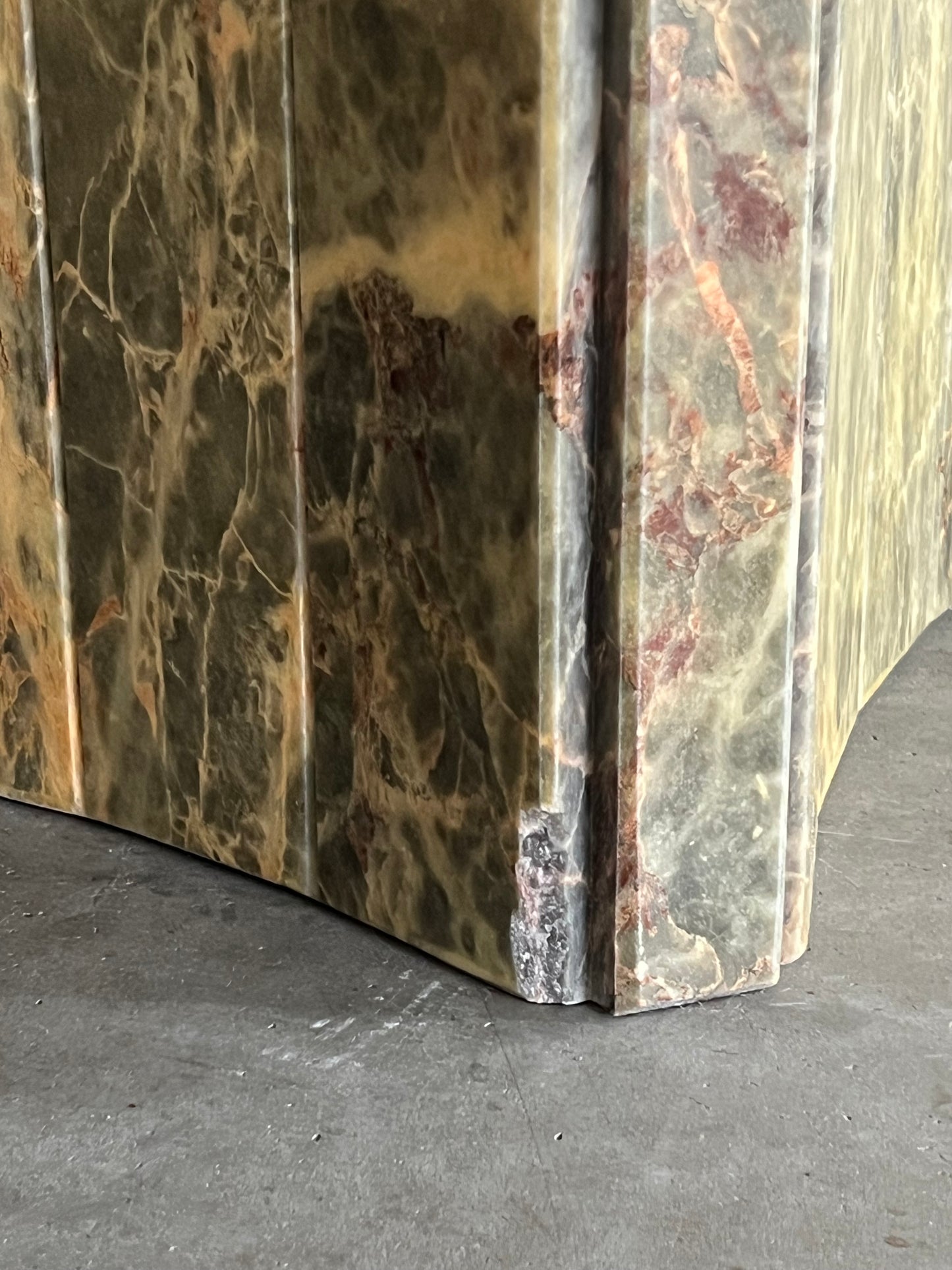 Vintage Green Marble Coffee Table