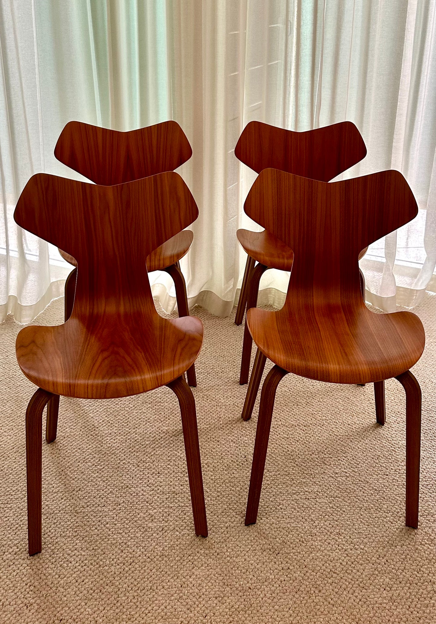 Fritz Hansen Grand Prix Dining Chairs -Set of Four