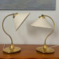 Brass and Linen Lamp by Ivar, Sweden 1960s - One Remaining