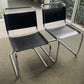 Vintage Black Leather Italian-Made Spoleto Bespoke Dining Chairs
