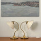 Brass and Linen Lamp by Ivar, Sweden 1960s - One Remaining
