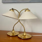 Brass and Linen Lamp by Ivar, Sweden 1960s - One Remaining