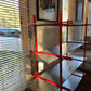 Modern Industrial Aluminium Shelf – Gloss Red Frame