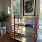 Modern Industrial Aluminium Shelf – Gloss Red Frame