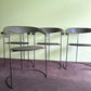 Set of Four Italian Arrben Leather Dining Chairs 1980s
