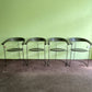 Set of Four Italian Arrben Leather Dining Chairs 1980s