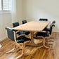 Leather & Limed Timber Dining Set by Danish Deluxe, 1987
