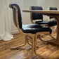 Leather & Limed Timber Dining Set by Danish Deluxe, 1987