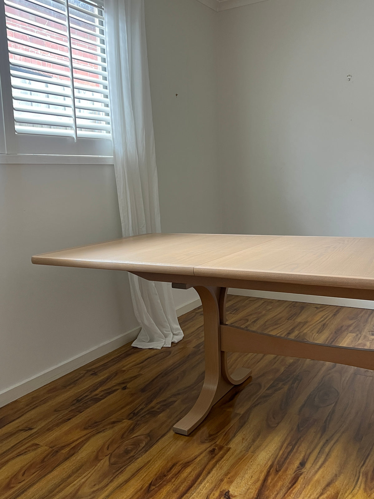Leather & Limed Timber Dining Set by Danish Deluxe, 1987