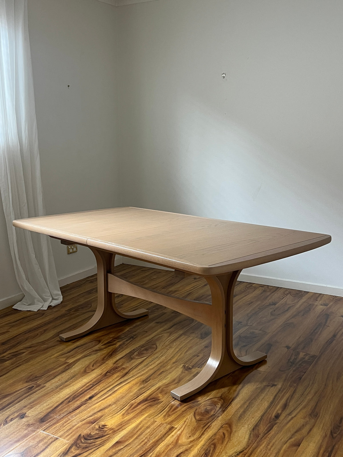 Leather & Limed Timber Dining Set by Danish Deluxe, 1987