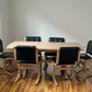 Leather & Limed Timber Dining Set by Danish Deluxe, 1987