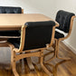 Leather & Limed Timber Dining Set by Danish Deluxe, 1987