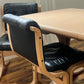 Leather & Limed Timber Dining Set by Danish Deluxe, 1987