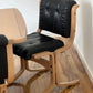 Leather & Limed Timber Dining Set by Danish Deluxe, 1987