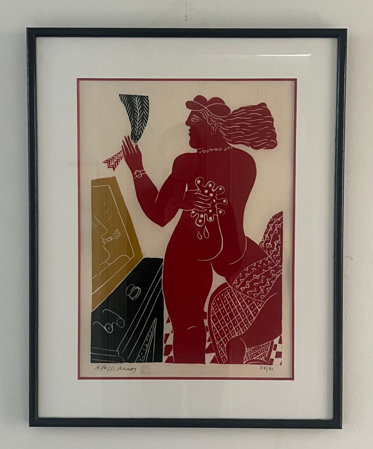 Large Signed Artwork by Alekos Fassianos