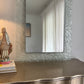 Vintage Pressed Glass Leaf Mirror