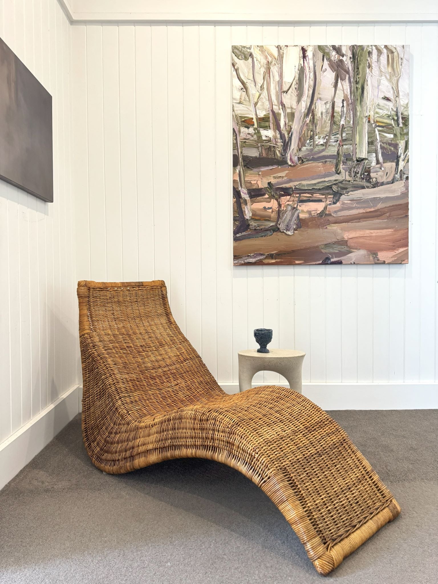 Ikea Karlskrona Wicker Chaise Lounge by Carl Öjerstam, 1990s