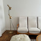Mongolian Sheepskin Ottoman