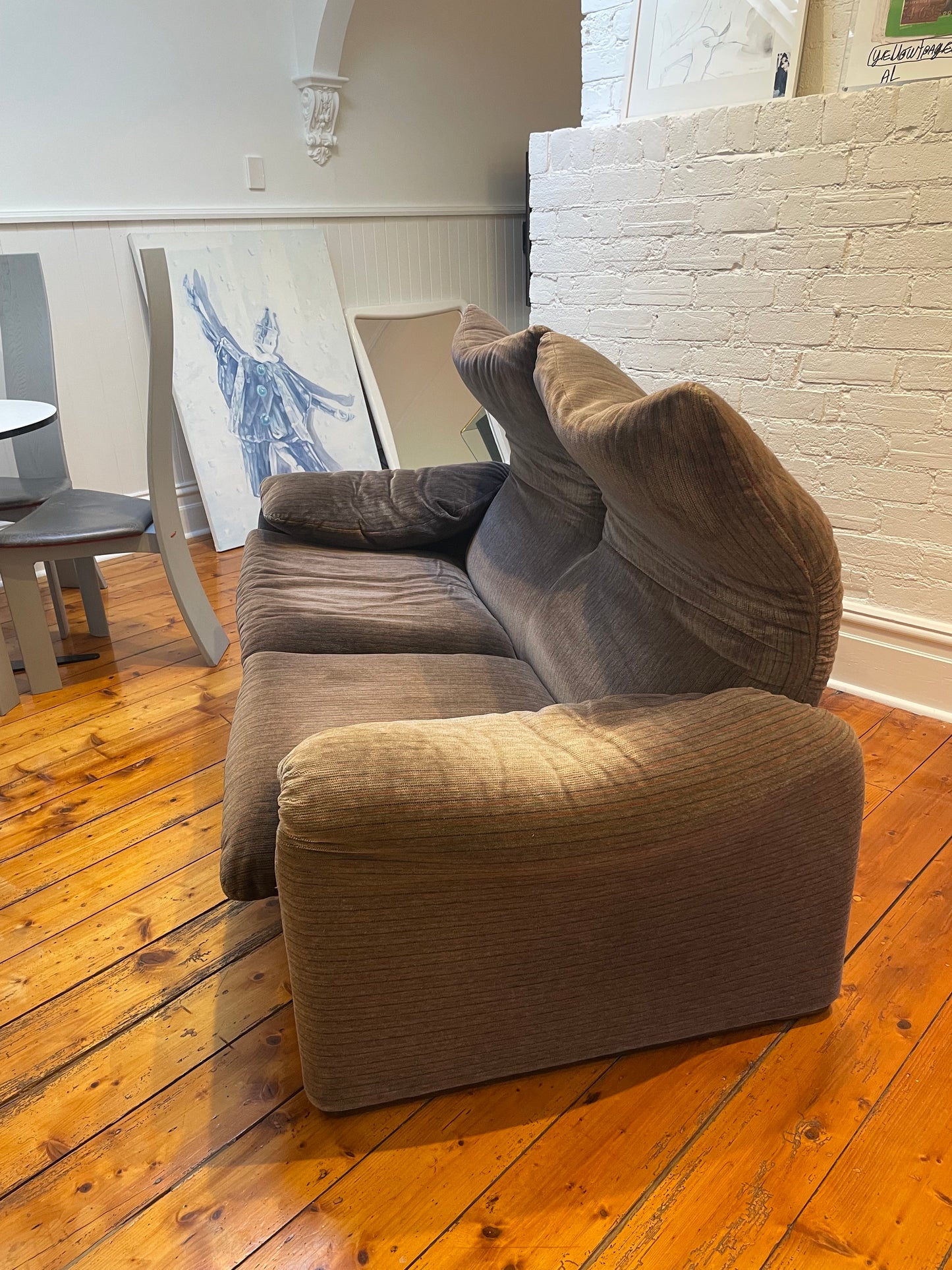 Original Maralunga Two-Seater Sofa by Vico Magistretti for Cassina