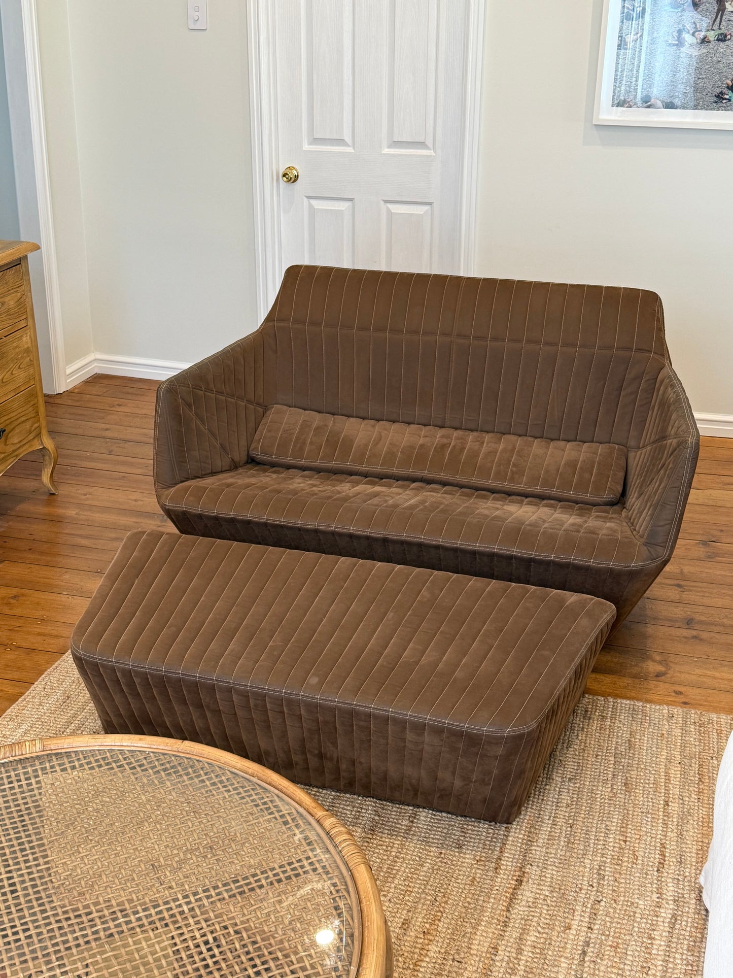 Ligne Roset Facett Two-Seater Settee & Footrest