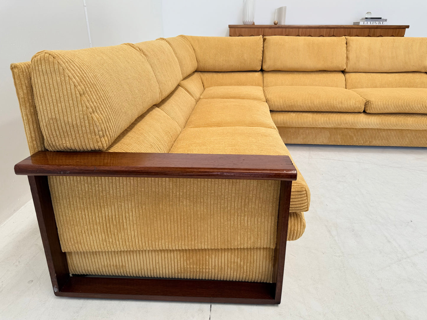 Large Modular Corduroy Sofa