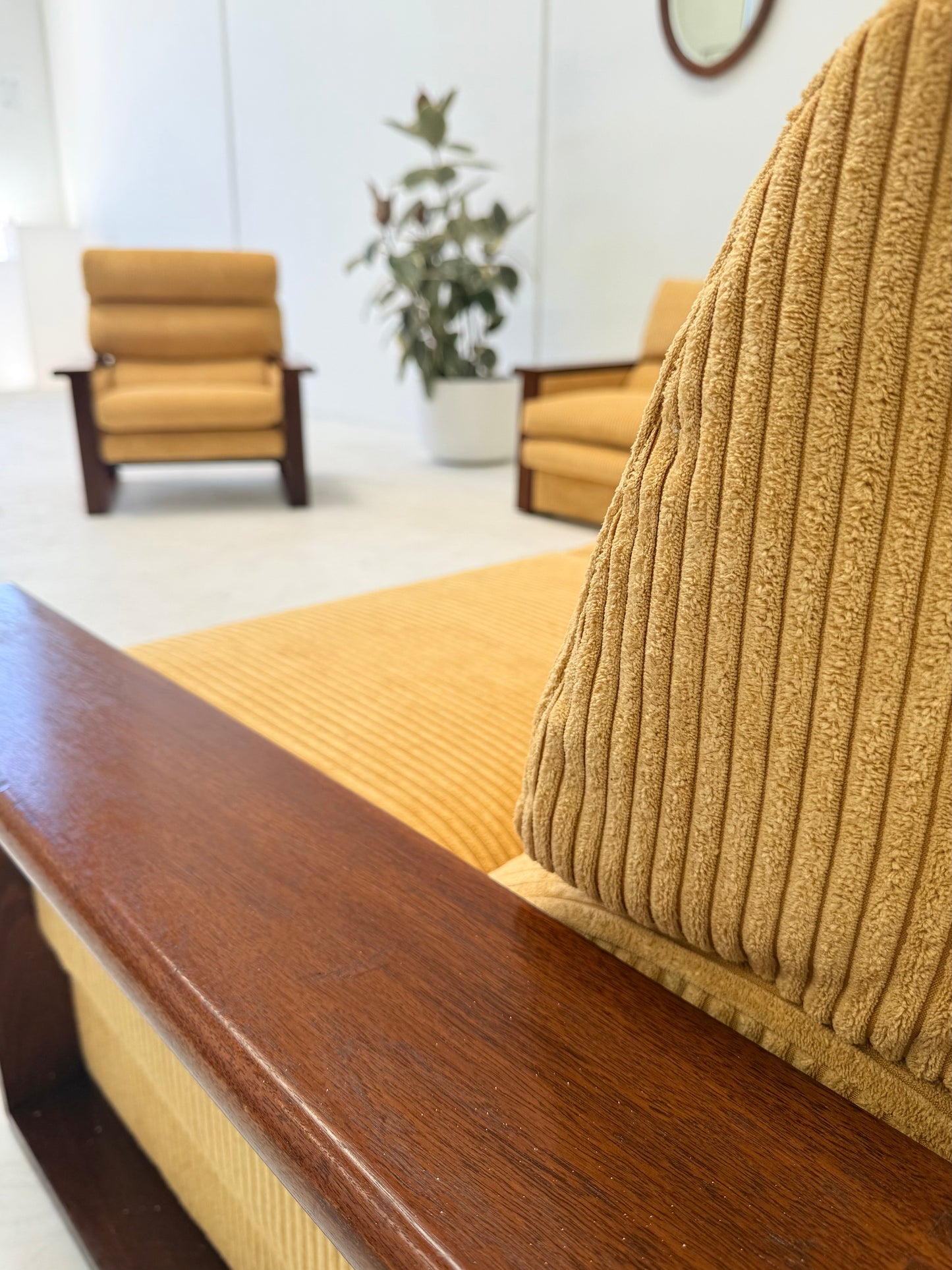 Large Modular Corduroy Sofa