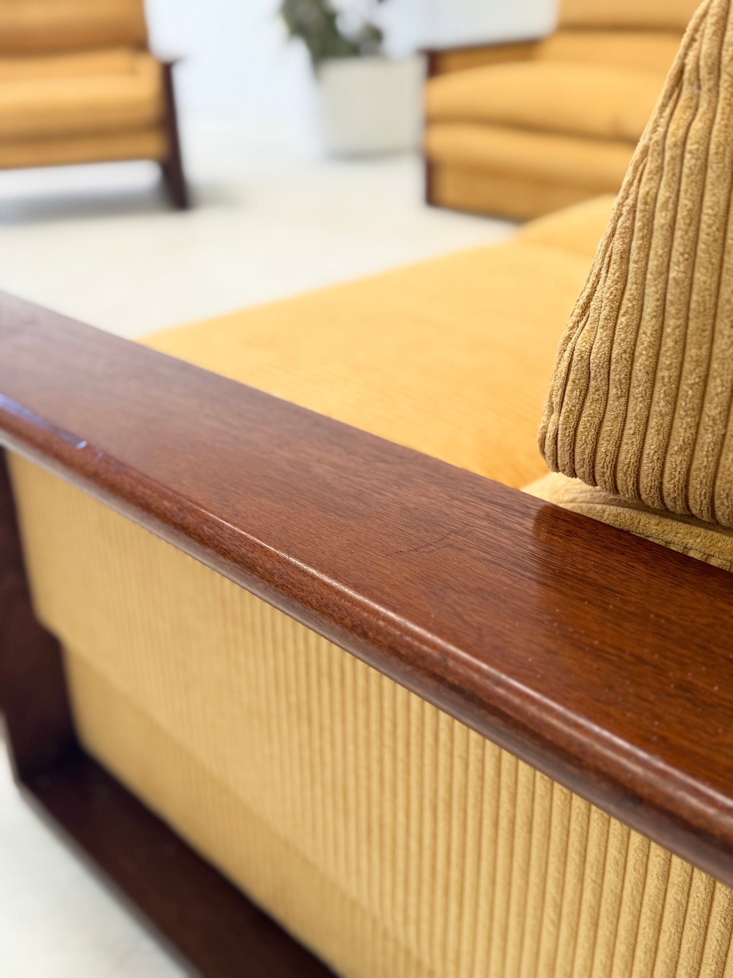 Large Modular Corduroy Sofa
