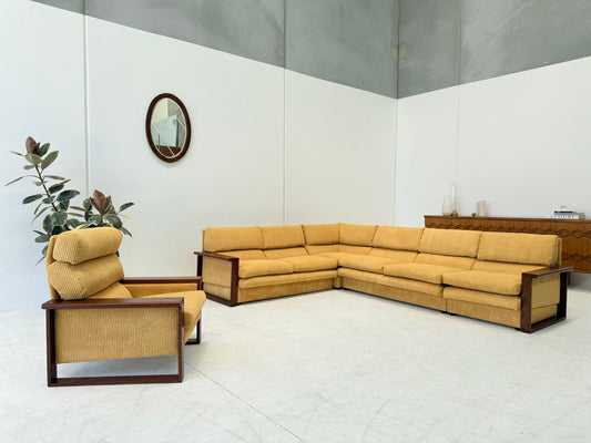 Large Modular Corduroy Sofa