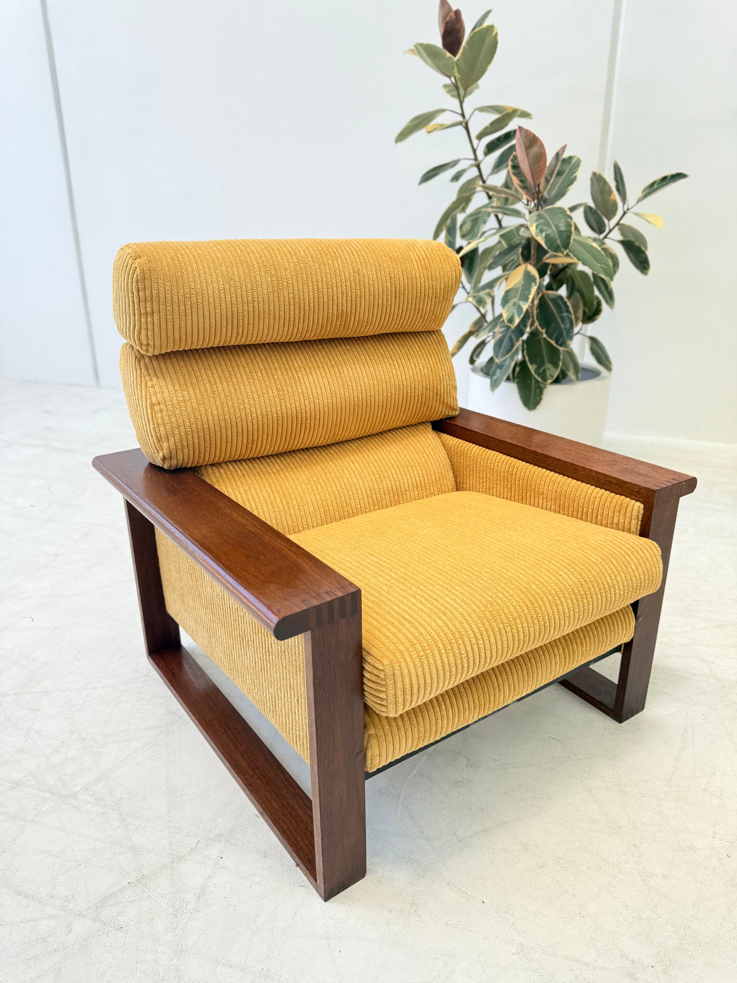 Large Modular Corduroy Sofa