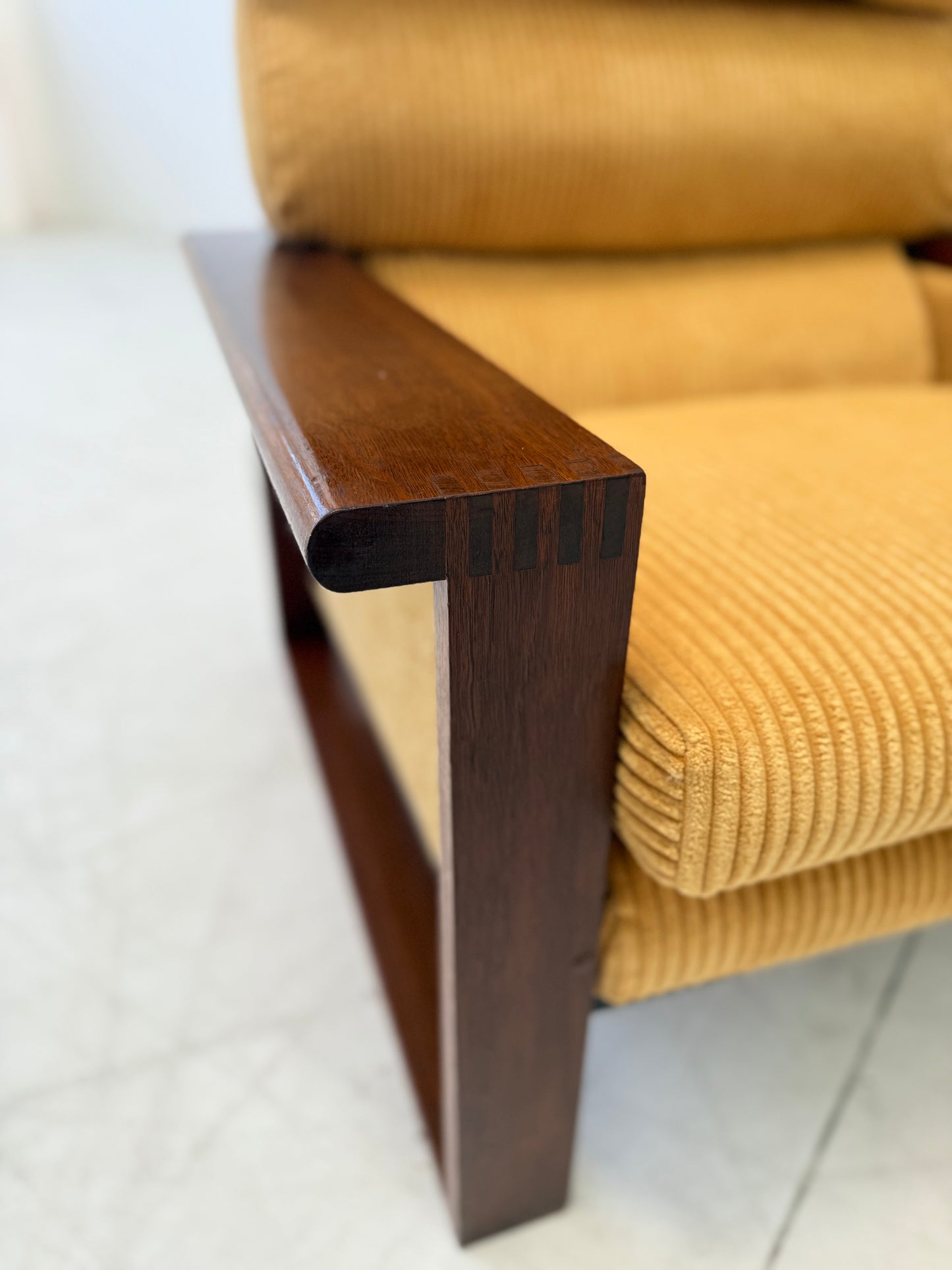 Large Modular Corduroy Sofa
