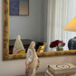 Vintage 1980s Large Floral Framed Mirror