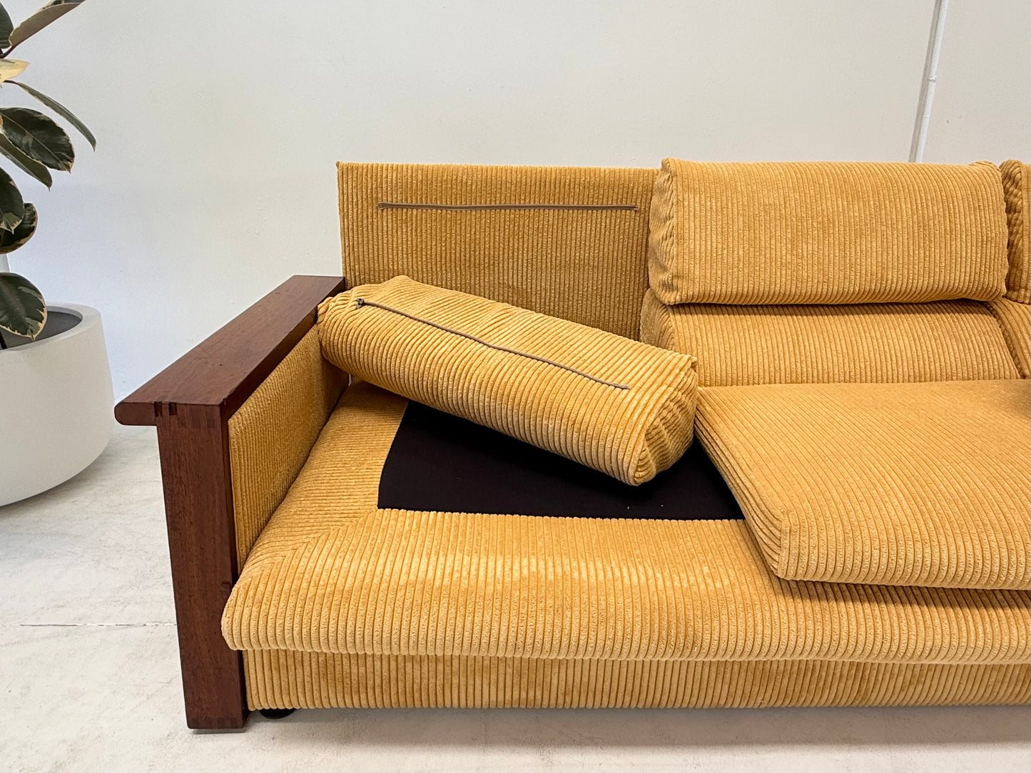 Large Modular Corduroy Sofa