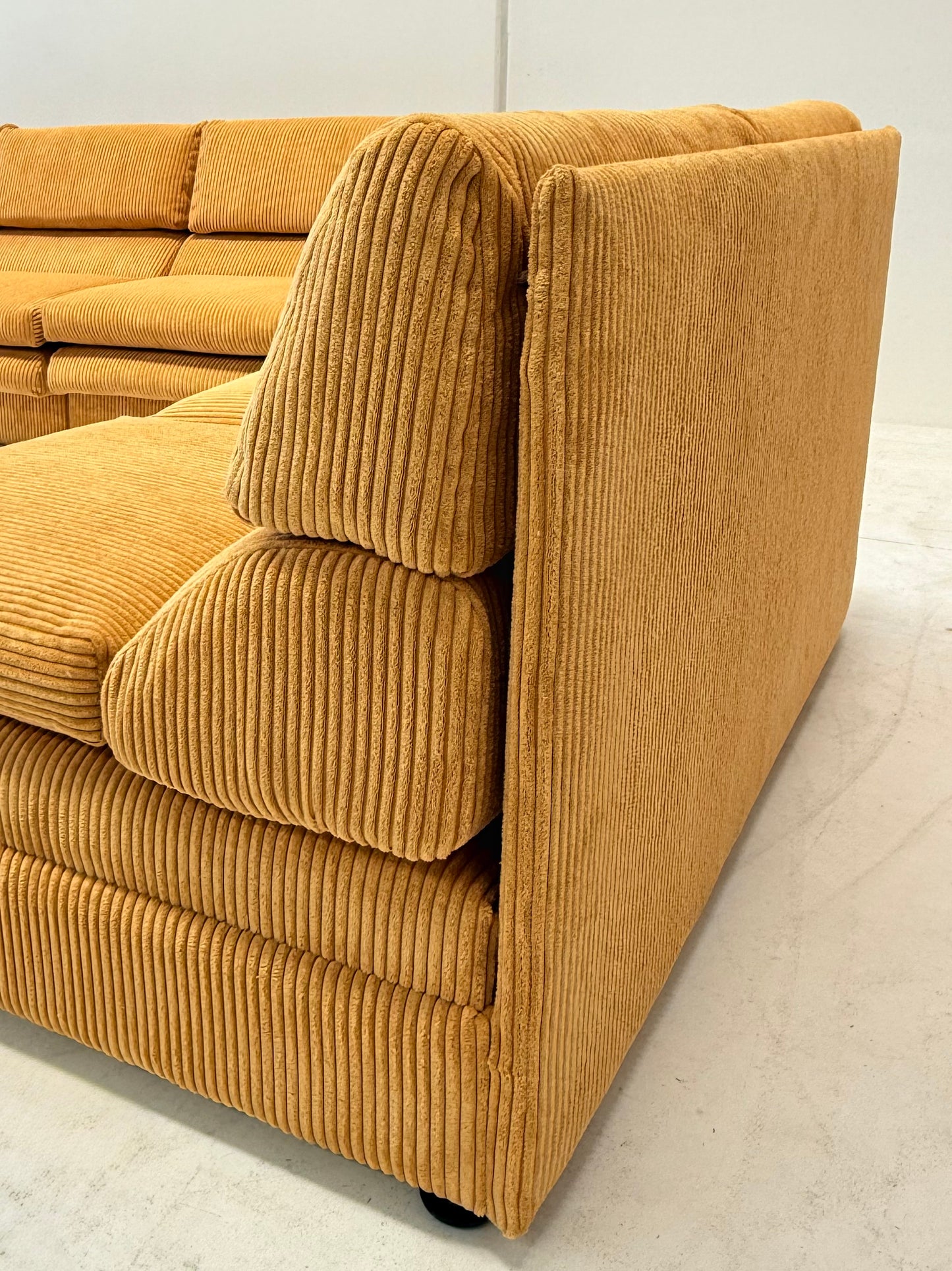 Large Modular Corduroy Sofa