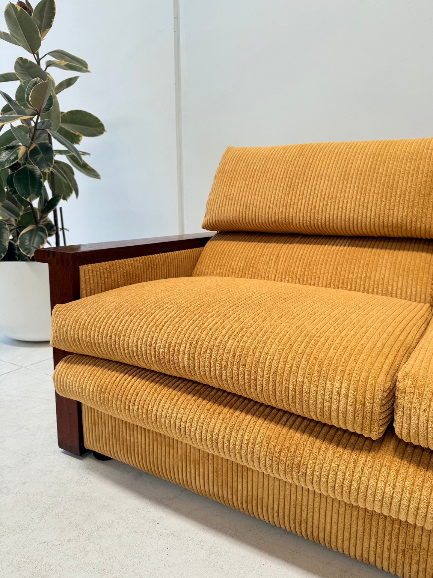 Large Modular Corduroy Sofa
