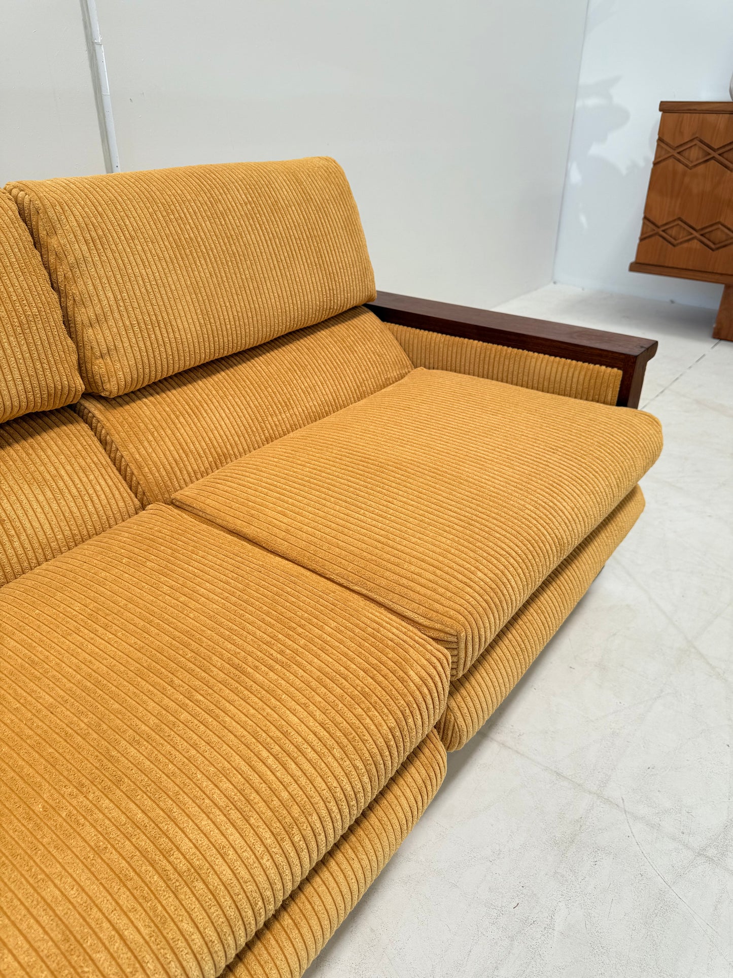 Large Modular Corduroy Sofa