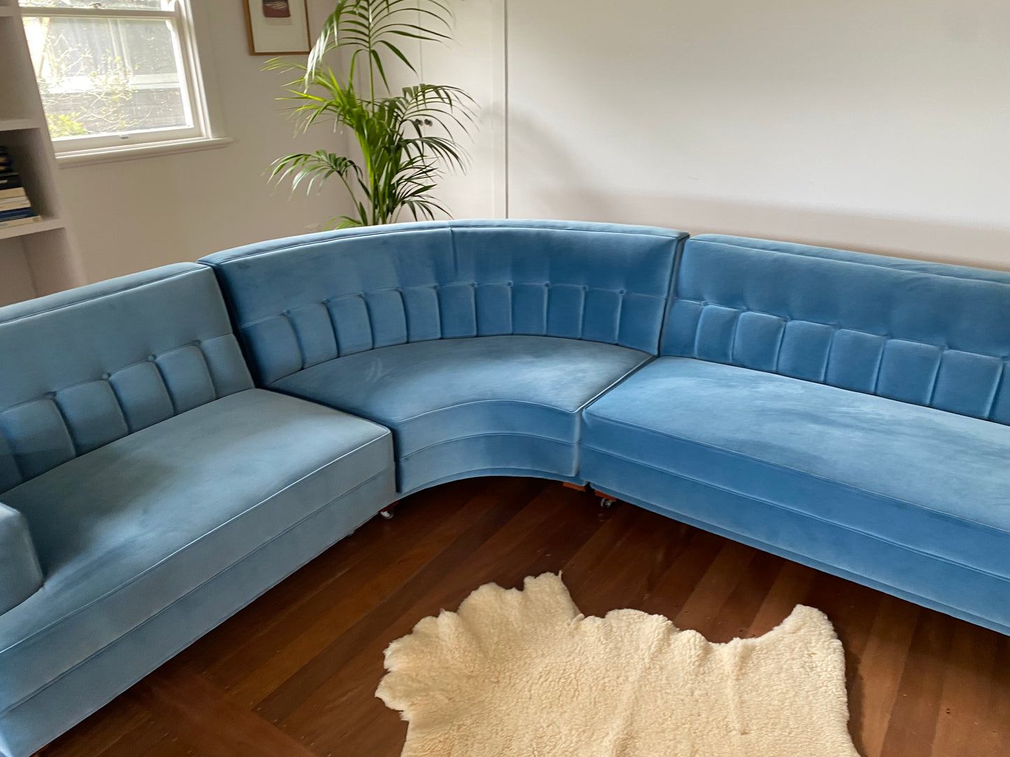 1950s Velvet Modular Sofa