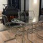 - Chrome & Smoked Glass Dining Table - Gastone Rinaldi for Rima, 70's.
